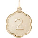 Gold Plate 2 Scalloped Disc Charm