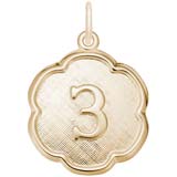 Gold Plate 3 Scalloped Disc Charm