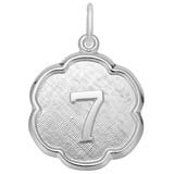 Sterling Silver 7 Scalloped Disc Charm