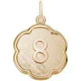 Gold Plate 8 Scalloped Disc Charm