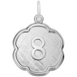 Sterling Silver 8 Scalloped Disc Charm