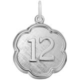 Sterling Silver 12 Scalloped Disc Charm