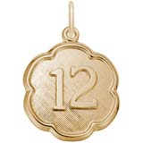 Gold Plate 12 Scalloped Disc Charm