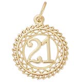 14K Gold Victory Number Charm 0-99 by Rembrandt Charms