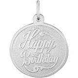 Rembrandt A Happy Birthday Charm, Sterling Silver