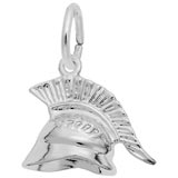14K White Gold Roman Helmet Charm by Rembrandt Charms