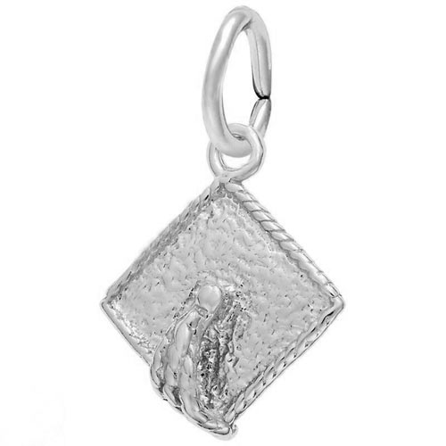 Sterling Silver Graduation Cap Accent Charm by Rembrandt Charms Sterling Silver Graduation Cap Accent Charm by Rembrandt Charms