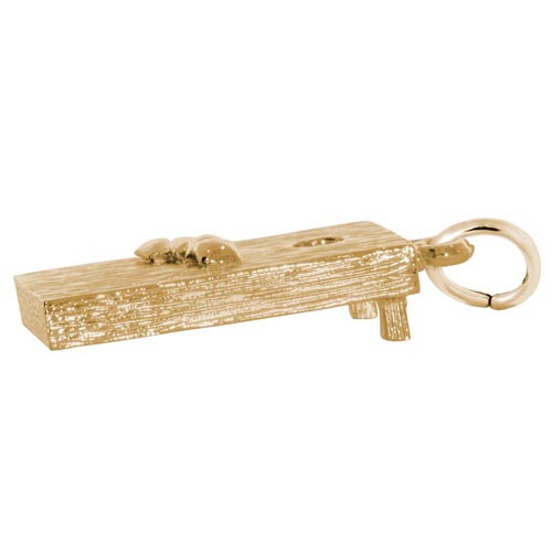 14k Gold Corn Hole Game Charm by Rembrandt Charms 14k Gold Corn Hole Game Charm by Rembrandt Charms