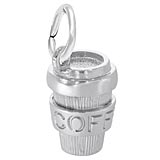 Sterling Silver Coffee Cup Charm by Rembrandt Charms