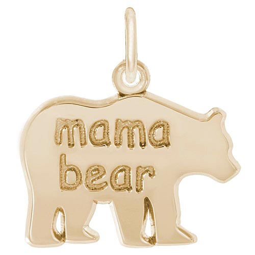 14k Gold Mama Bear Charm