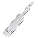 Rembrandt Greek Life Paddle Charm in Sterling Silver.