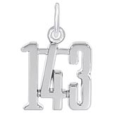 Rembrandt I Love You Charm in 14k White Gold