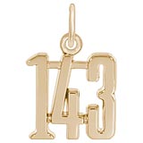 Rembrandt I Love You Charm in 14k Gold