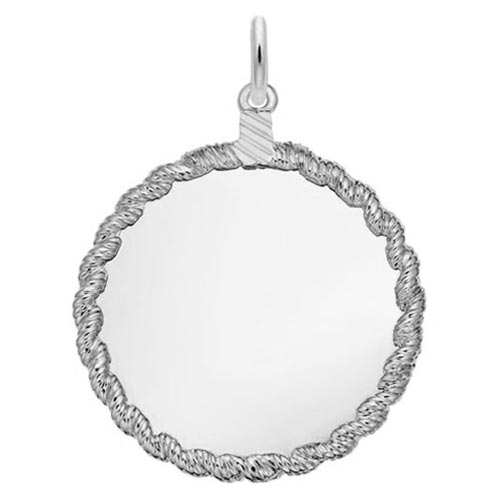 Sterling Silver Medium Twisted Rope Disc Charm by Rembrandt Charms Sterling Silver Medium Twisted Rope Disc Charm by Rembrandt Charms