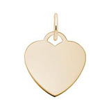 14k Gold Small Classic Heart Charm by Rembrandt Charms