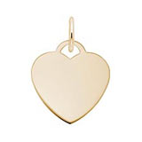 Gold Plated Small Classic Heart Charm by Rembrandt Charms