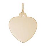 14K Gold Small Classic Heart Charm by Rembrandt Charms