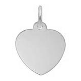 14K White Gold Small Classic Heart Charm by Rembrandt Charms