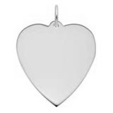 14K White Gold Large Classic Heart Charm by Rembrandt Charms