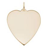 10K Gold Large Classic Heart Charm by Rembrandt Charms