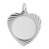 Sterling Silver Medium Faceted Heart Charm by Rembrandt Charms