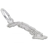 Sterling Silver Cuba Map Charm