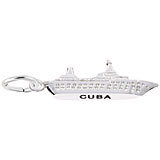14K White Gold Cuba Cruise Ship