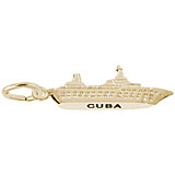 14K Gold Cuba Cruise Ship
