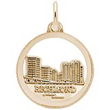 Gold Plated Richmond Skyline Charm by Rembrandt Charms