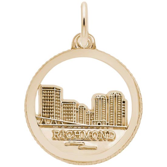 Gold Plated Richmond Skyline Charm by Rembrandt Charms Gold Plated Richmond Skyline Charm by Rembrandt Charms