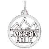 14K White Gold Jackson Hole Charm by Rembrandt Charms