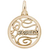 Gold Plate Bermuda Faceted Charm by Rembrandt Charms