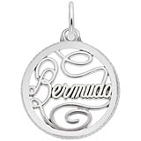 14K White Gold Bermuda Faceted Charm by Rembrandt Charms