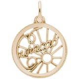 10K Gold Curacao Faceted Charm by Rembrandt Charms