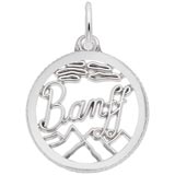 14K White Gold Banff, Canada Faceted Charm by Rembrandt Charms