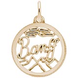 Gold Plate Banff, Canada Faceted Charm by Rembrandt Charms