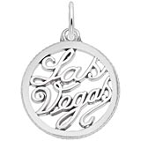 Sterling Silver Las Vegas Faceted Charm by Rembrandt Charms