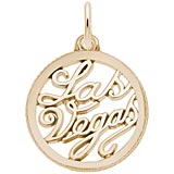 10K Gold Las Vegas Faceted Charm by Rembrandt Charms