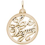 Gold Plate Las Vegas Faceted Charm by Rembrandt Charms