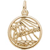 Gold Plate Vancouver Faceted Charm by Rembrandt Charms