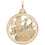 10K Gold Steamboat Faceted Disc Charm by Rembrandt Charms