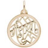 10K Gold Aspen, Colorado Faceted Charm by Rembrandt Charms
