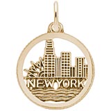 Gold Plated New York Skyline Charm by Rembrandt Charms