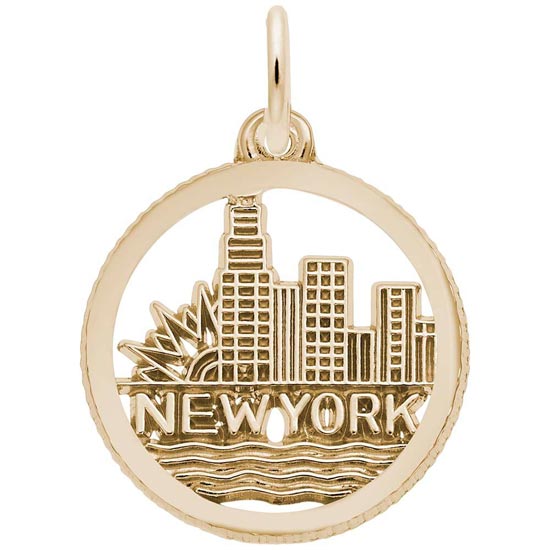14k Gold New York Skyline Charm by Rembrandt Charms 14k Gold New York Skyline Charm by Rembrandt Charms