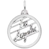 14K White Gold Los Angeles Faceted Charm by Rembrandt Charms