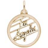 10K Gold Los Angeles Faceted Charm by Rembrandt Charms