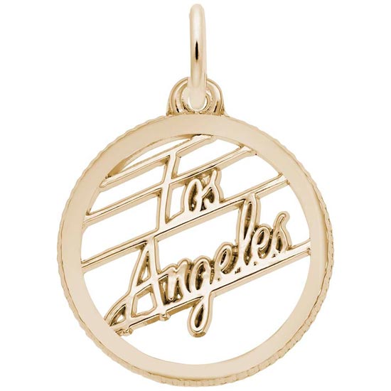 14K Gold Los Angeles Faceted Charm by Rembrandt Charms