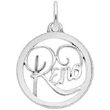 14K White Gold Reno Nevada Faceted Charm by Rembrandt Charms