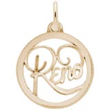10K Gold Reno Nevada Faceted Charm by Rembrandt Charms