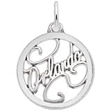 14K White Gold Orlando Faceted Charm by Rembrandt Charms